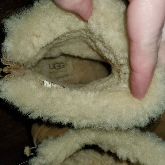 Vintage Leather & Sheep Skin Ugg Zip-up & Slip-in Boots w/Non-Slip soles  6 - Picture 13 of 15